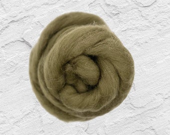Dyed Shetland Wool Top Roving / 1oz - Beret