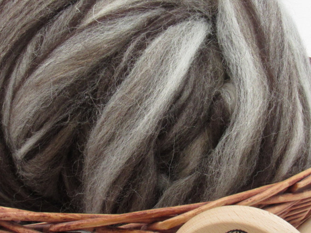 Mixed Jacob Wool Top Roving Undyed Natural Spinning & Etsy
