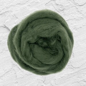 Dyed Shetland Wool Top Roving / 1oz - Hedgerow
