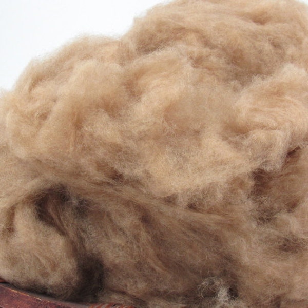 Dehaired Natural Camel Hair - Undyed Natural Spinning Fiber - 1oz