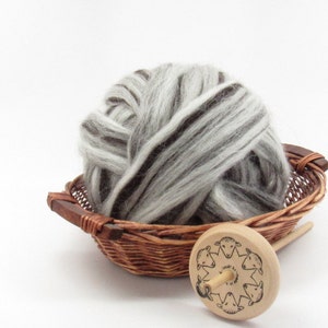 Mixed Icelandic Wool Top Roving Undyed Natural Spinning & Felting Fiber / 1oz image 2