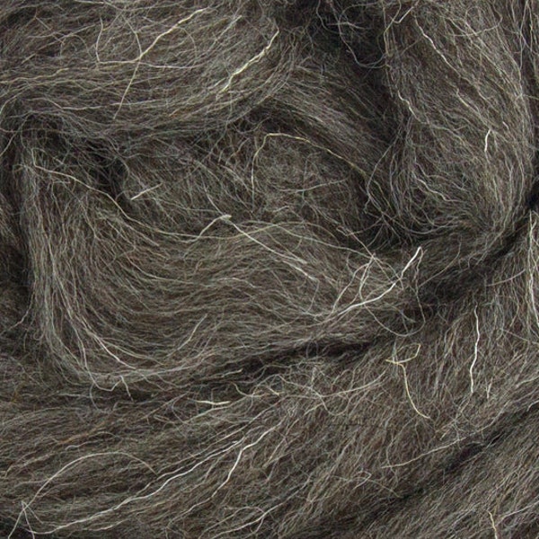 Dark Grey Herdwick Wool Top Roving / 1oz