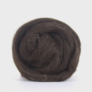 Black Jacob Wool Top Roving / 1-LB