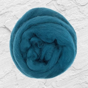 Dyed Shetland Wool Top Roving / 1oz - Woodpecker