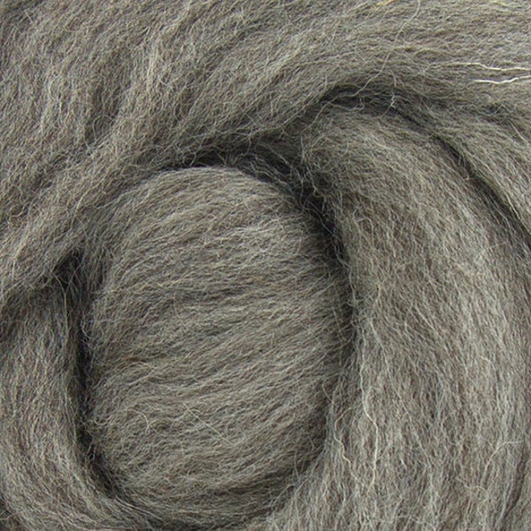 Grey Jacob Wool Top Roving / 1oz