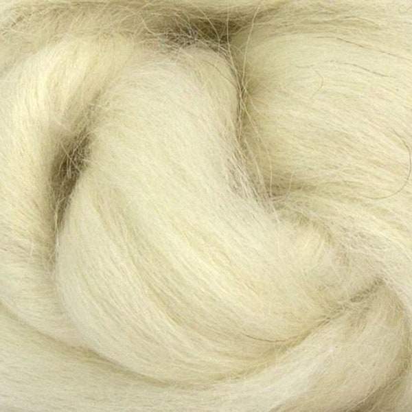 White Icelandic Wool Top Roving / 1-LB