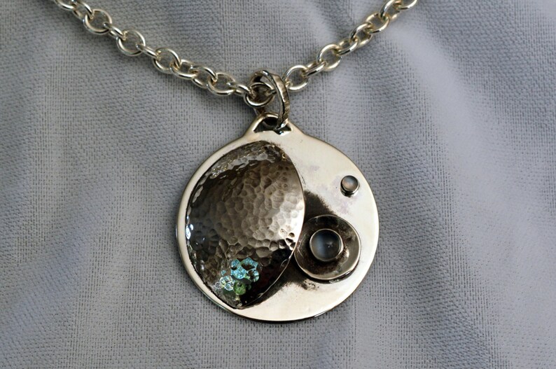 Sterling Silver Celestial Moonstone Pendant