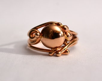 14kt Yellow Gold Wire Sculpture Ring