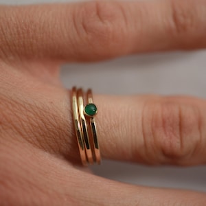 14kt Yellow Gold Hammered Bands