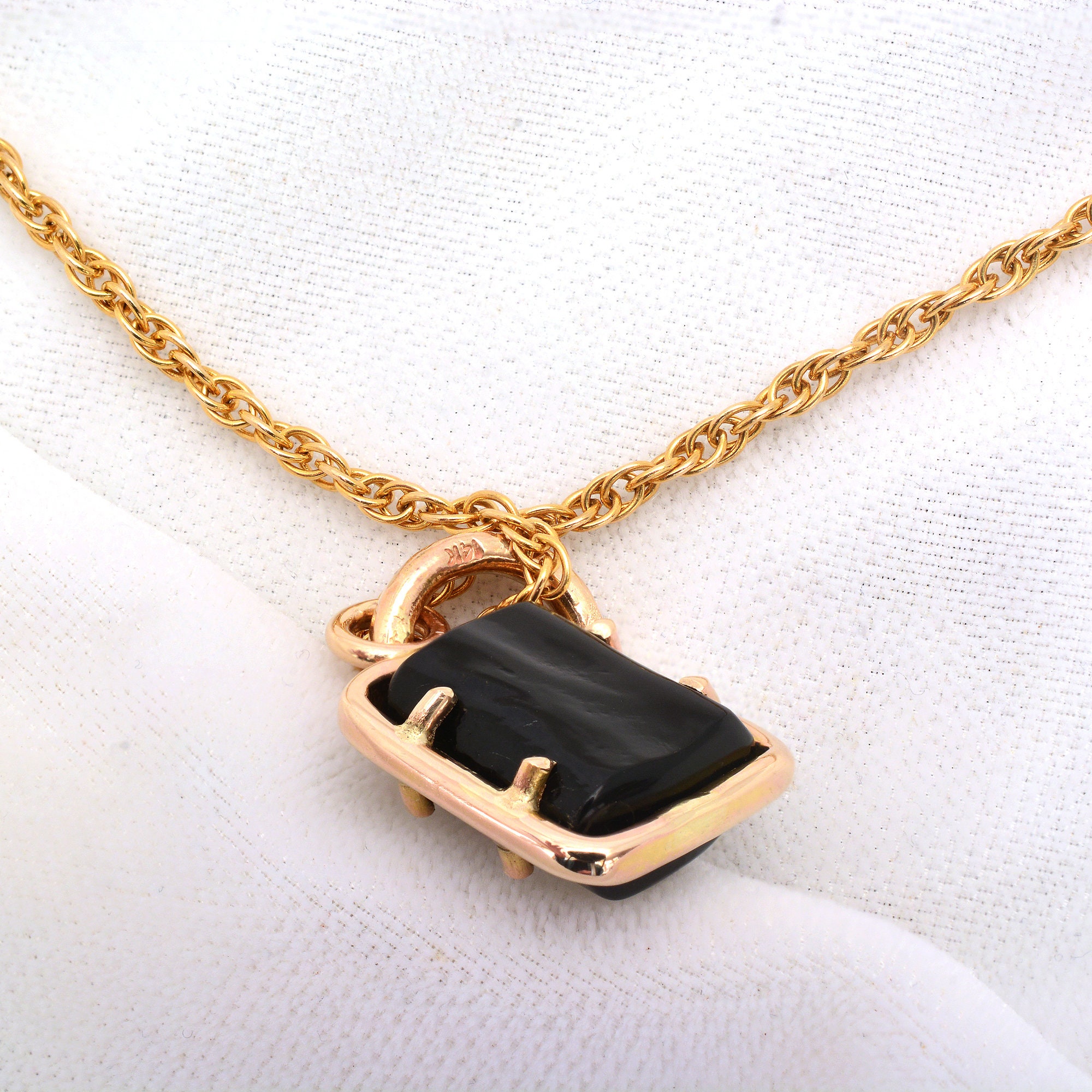 Black Coral Pendant 14kt Yellow Gold Etsy Australia