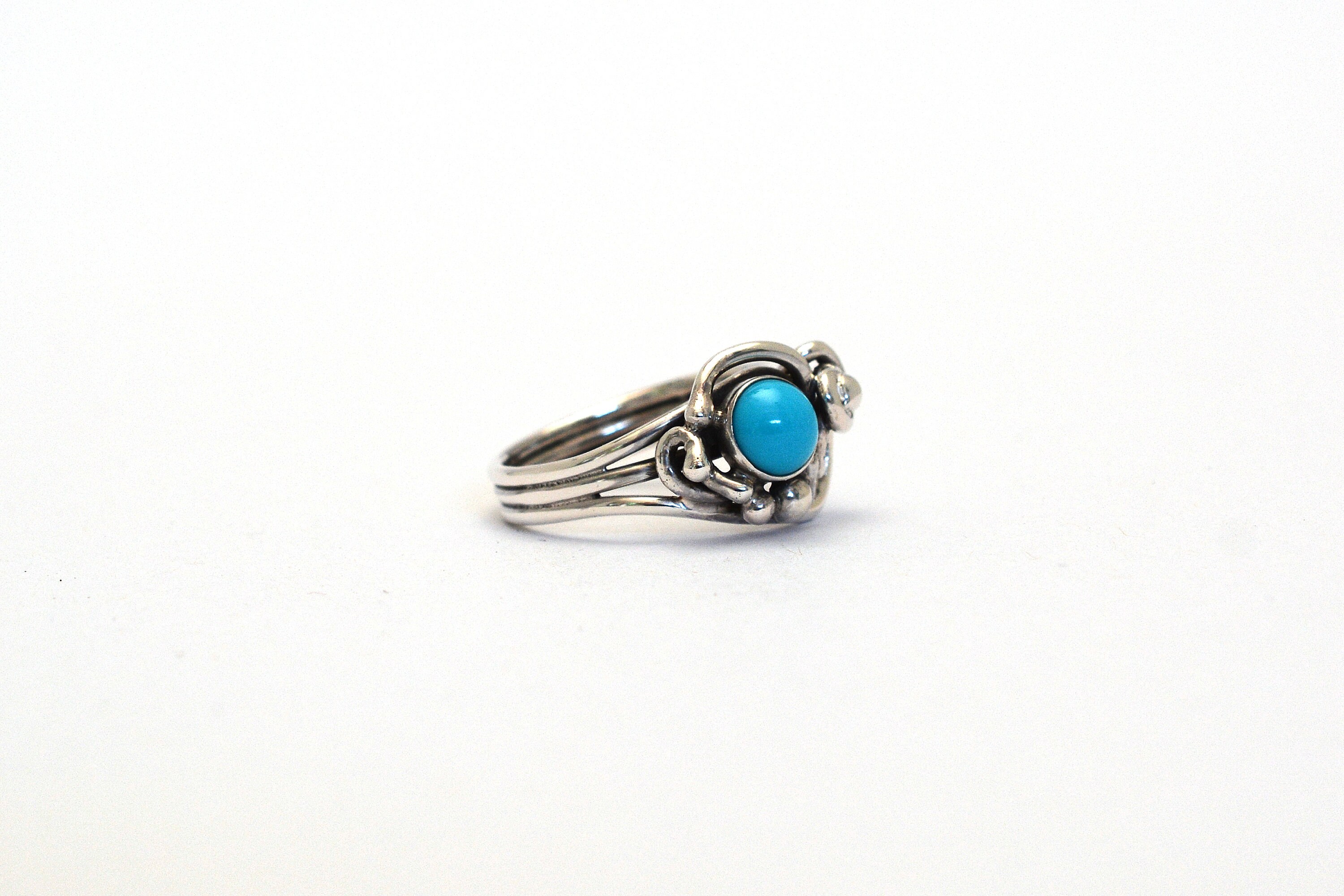 Sleeping Beauty Turquoise Unique Sterling Silver Sculptural Ring - Etsy