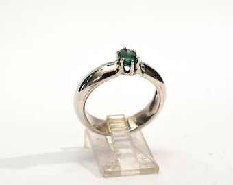 Emerald Ring Solid Sterling Silver