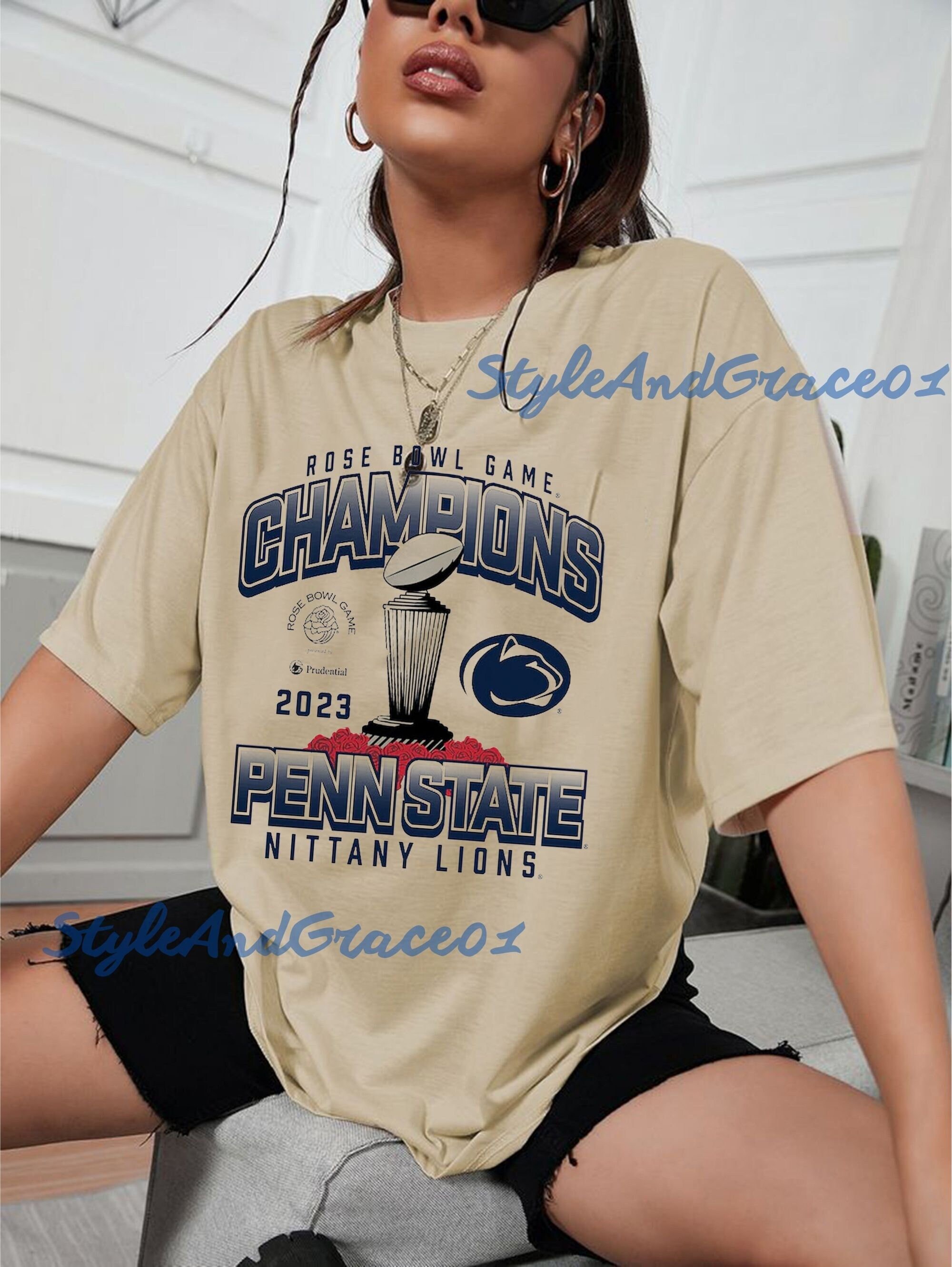 Discover Vintage Penn State Champions Rose Bowl Shirt, Rose Bowl Penn State vs Utah College Football