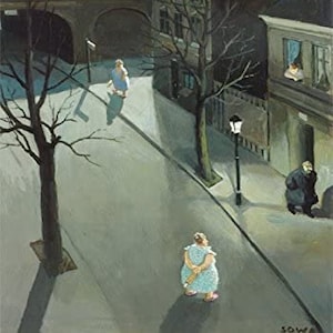 Tolerância Zero Cartão Postal Artista Michael Sowa Arte Ilustração Surreal Luz Magia Fantasia Céu Sonhos Noite Casa Vivendo Diversão Arte Pintura Vida