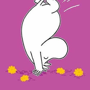 Moomin - À main levée - Carte pour lettres avec enveloppe - Tove Jansson - Moomintroll - Finlande Suède Danemark Scandinavie Design Art Gay Pride