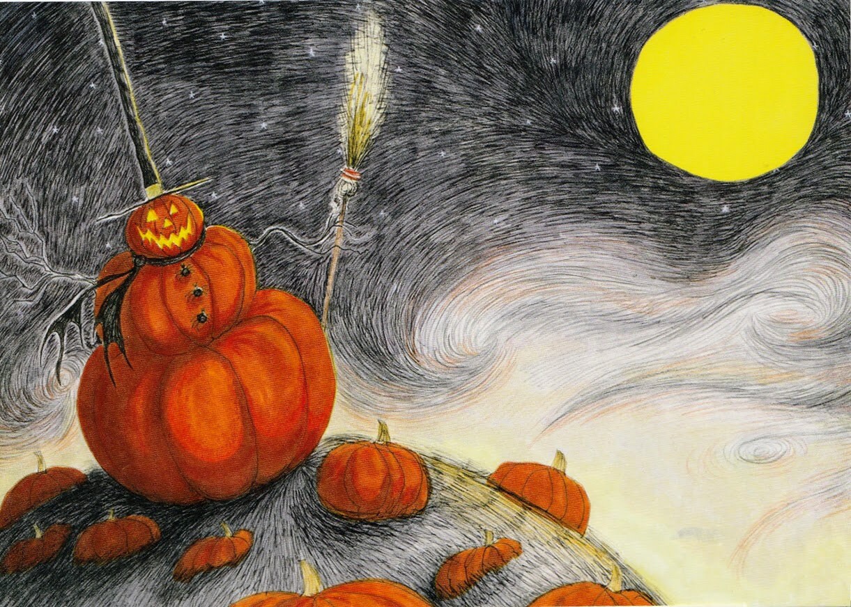 Nightmare Before Christmas It was late one fall in Halloweenland And the air had quite a chill Tim Burton postcard Museum quality X- large