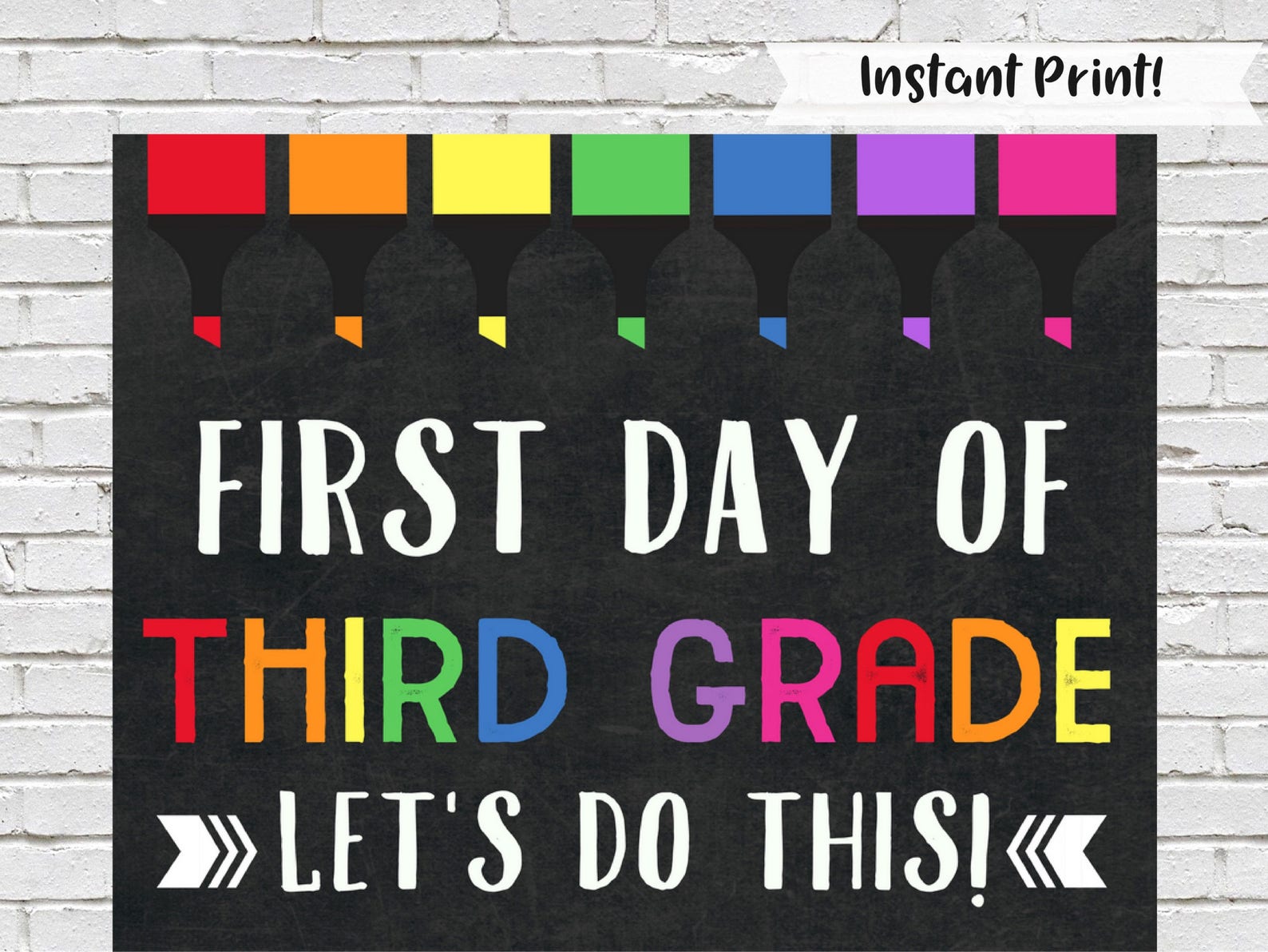 first-day-of-third-grade-sign-back-to-school-sign-third-etsy