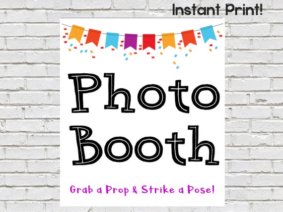 photo booth sign printable