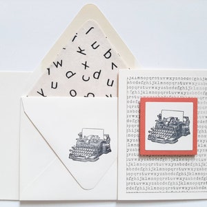 Vintage Typewriter Set of 6 typewriter letters