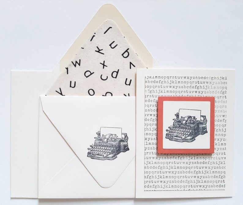 Vintage Typewriter Set of 6 typewriter letters