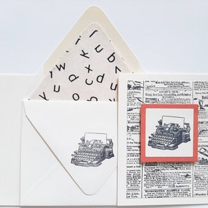 Vintage Typewriter Set of 6 newspaper