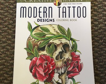 Creative Haven Modern Tattoo Designs Coloring Book