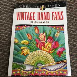 Creative Haven Vintage Hand Fans Coloring Book