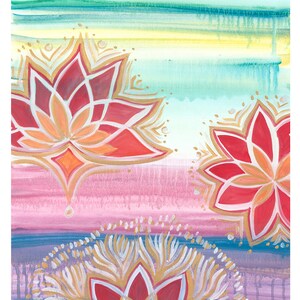 Lotus Love, Digital Download, Printable Wall Art, Colorful, Printable, Downloadable, Spiritual Art, ORIGINAL WATERCOLOR PAINTING