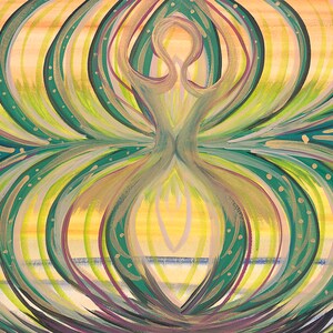 Divine at Any Size, Beauty is Within us All, Digital Download, Colorful,Printable, Downloadable, Spiritual Art, ORIGINAL WATERCOLOR PAINTING