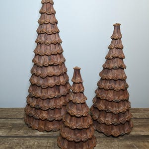 Pine cone Petal Tree Set - Natural Home Decor - Rustic - Cottage - Farmhouse - Seasonal - Fall - Winter - Christmas Tree