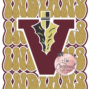 Vidalia, Vidalia Indians, Indians, Georgia, School. PNG, Digital File, Sublimation, Download