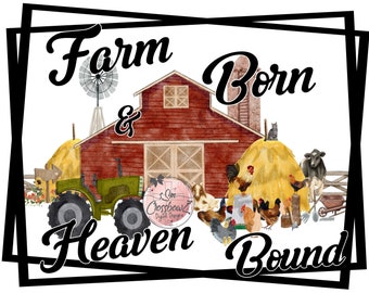 Urodzony na farmie, Niebo w drodze, Biblia, Farma, Zwierzęta, Stodoła, PNG, Sublimacja, Plik cyfrowy, Pobierz
