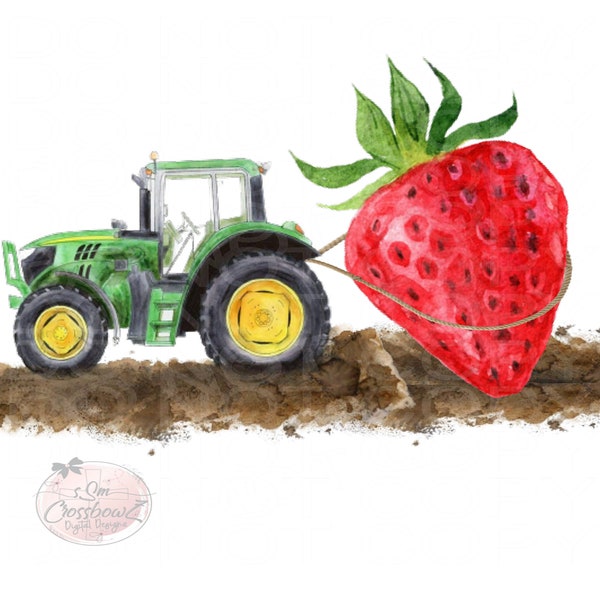 Strawberry, Festival, Tractor, Dirt, Kids, PNG, Sublimation, Digital files, Download