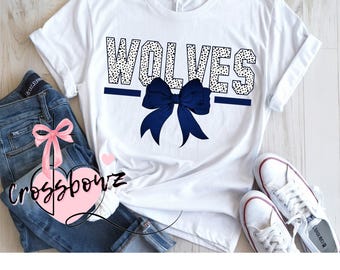 Wolves, bow, school, team, sports, PNG, Digital File, Download