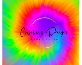 Vibrant Rainbow Tie dye Digital Paper Background Texture Pattern - Tie dye PNG Digital Download Files