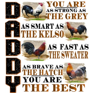 Papá, Gallo, Día del Padre, Valiente, Fuerte, PNG, Descarga Digital, Sublimación