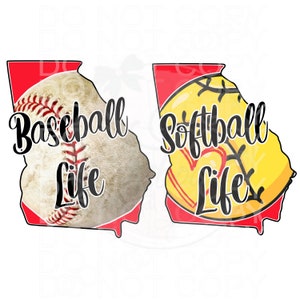 Baseball, Softball, Life, Georgia, Ball Life, Sports, PNG, Digital File, Sublimation, Download