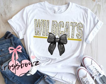 Wildcats, Sports, School, Bow, Croquette, Jimmy C Draughn, PNG, digital file, download
