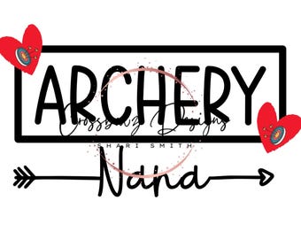 Archery, Shooting, Nana, Arrow, Heart, Target, Bow, PNG, Digital File, Download