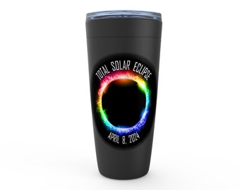 Total Solar Eclipse April 8 2024 Viking Tumblers, Solar Eclipse gifts, solar eclipse 2024 travel mug