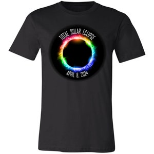 Total Solar Eclipse April 8, 2024, Unisex Jersey Short-Sleeve T-Shirt, Solar eclipse shirt for men and women, April Solar Eclipse 2024 gift