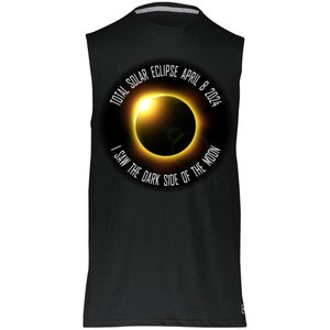 Sonnenfinsternis 2024, ich sah die dunkle Seite des Mondes, totale Sonnenfinsternis 8. April 2024, wesentliches ärmelloses Dri-Power Muskelshirt