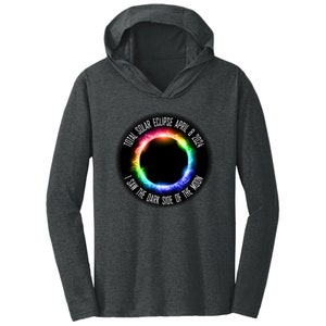 Total Solar eclipse April 8 2024 gifts, I Saw The Darkside of the Moon Solar Eclipse 2024 Triblend T-Shirt Hoodie, Solar eclipse gift hoodie