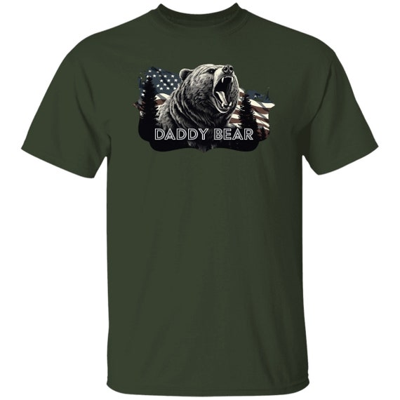 Papa Bear Shirt, Daddy Bear Flag T-shirt, Matching Family Gifts