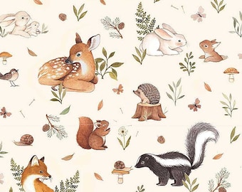 Woodland Critters Quilt Cotton Little Fawn and Friends Dear Stella Fabric STELLA-DNS1912