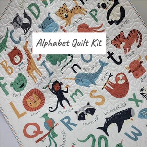 Alphabet Zoo Quilt, Safari Animal, Woodland, Toddler, Handmade, Panel, Baby, Gender Neutral, Boy, Girl, Educational, Learning, READY TO SHIP