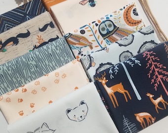 Woodland Fabric Bundle: Art Gallery Fabrics, Little Forester, 10-Piece Fat Quarters