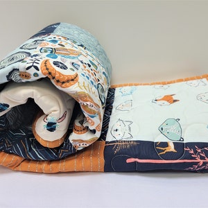 Baby Quilt Kit, Boy, Woodland, Rustic, Deer, Bees, Navy Blue, Orange, Little Forester, Owl, Art Gallery Fabrics, Girl image 7