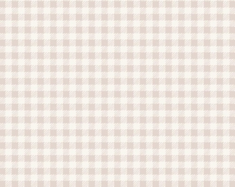 Checkered Cream Tan Quilting Fabric - Cottage Grove Art Gallery Fabric