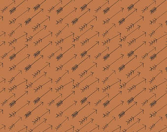 Brown Arrow Fabric: Woodland Cotton Quilting Material - Hello Bear Art Gallery